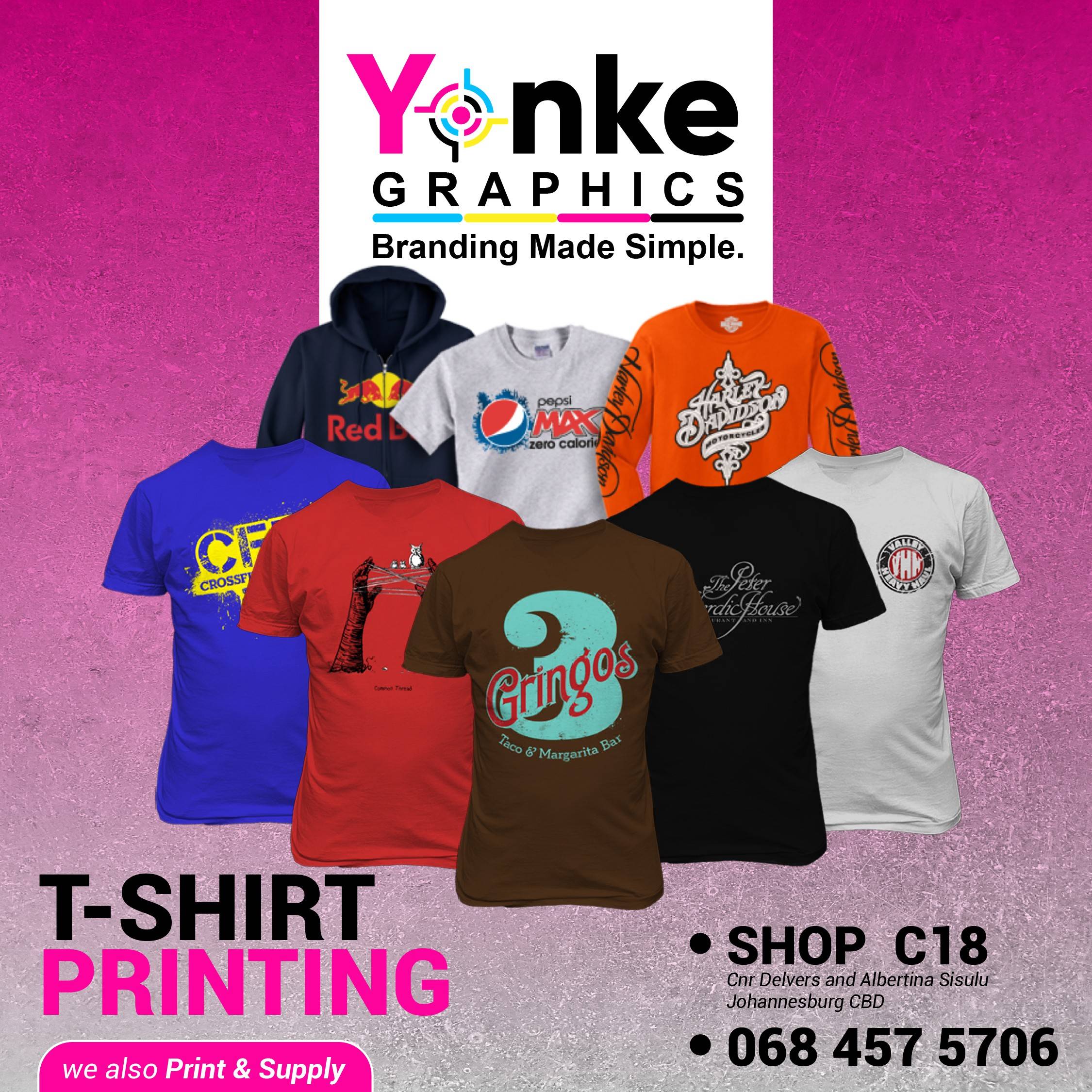 Yonke Graphics — custom apparel printing
