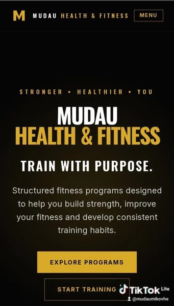 Mudau health and fitness logo